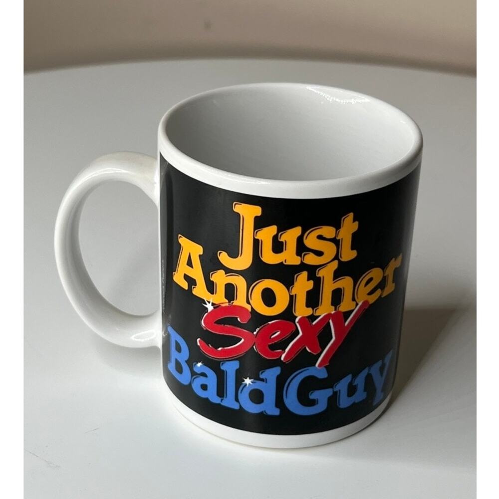 Vintage Just Another Sexy Bald Guy Coffee Mug Funny Gag Gift Japan Marked MCM - Picture 2 of 4